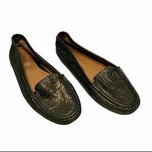 Coach ‘Pat’ Metallic Driving Moccasins Driving‎ Loafers Bronze Rare  

Size 6US